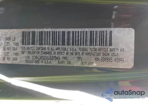 2019 Jeep Wrangler Unlimited Sport S 4X4 из США, поврежденный, VIN 1C4HJXDG1KW597949